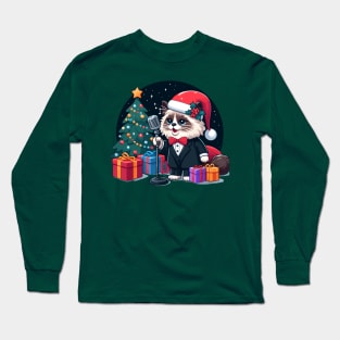 Singing Ragdoll Cat Christmas Long Sleeve T-Shirt